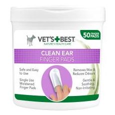 Vet's Best Ear Relief Cleaning Finger Wipes for Dogs - 50s