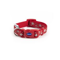 Ancol Red Reflective Stars Adjustable Dog Collar