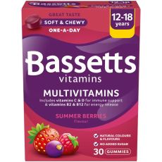 Bassetts 12-18 Years Multivitamins Summer Berries Flavour Gummies 30s