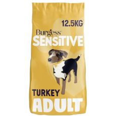 Burgess Sensitive Adult Dog Food - Turkey & Rice 12.5kg