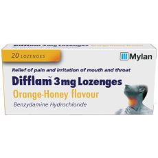 Difflam 3mg Lozenges Lemon Flavour 20s