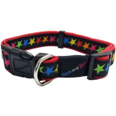 Hem & Boo Adjustable Collar - Black with Stars