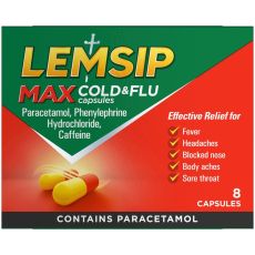 Lemsip Max Cold & Flu Capsules 8s