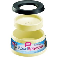 Road Refresher Non-Spill Dog Bowl - Cream