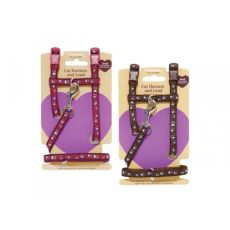 Rosewood Cat Harness & Lead - Paw Print