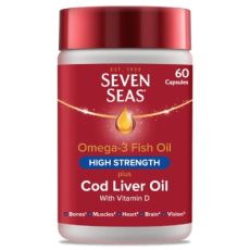 Seven Seas Simply Timeless Omega-3 Fish Oil Plus Cod Liver Oil High Strength Capsules (All Sizes)