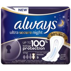 Always Ultra Secure Night Pads 9s