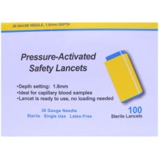 Apollo Pressure-Activated Safety Lancets 26G 100s