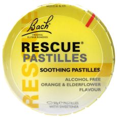 Bach Rescue Orange & Elderflower Flavour Soothing Pastilles 50g