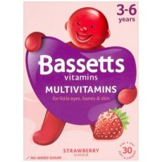 Bassetts 3-6 Years Multivitamins Strawberry Flavour 30s