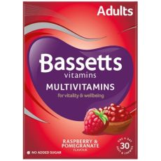 Bassetts Adults Multivitamins Raspberry & Pomegranate Flavour 30s