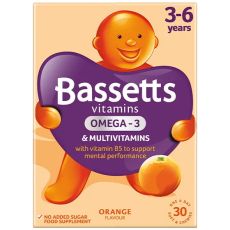 Bassetts 3-6 Years Multivitamins + Omega-3 Orange Flavour 30s