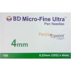 BD Micro-Fine Ultra Pen Needles 4mm 100s