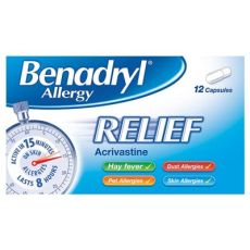 Benadryl Allergy Relief Capsules 12s