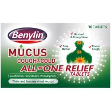 Benylin Mucus Cough & Cold All in One Relief Tablets 16s