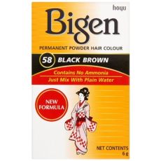 Bigen Permanent Powder Hair Colour - No 58 Black Brown