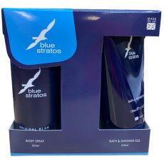 Blue Stratos 150ml Shower Gel & 150ml Deodorant Body Spray