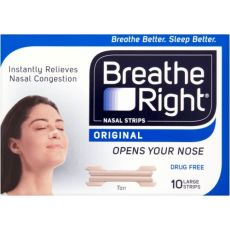 Breathe Right Nasal Strips - Large Size 10s