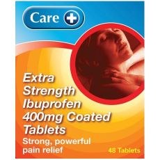 Care Extra Strength Ibuprofen 400mg Coated Tablets 48s