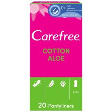 Carefree Cotton Aloe Pantyliners 20s