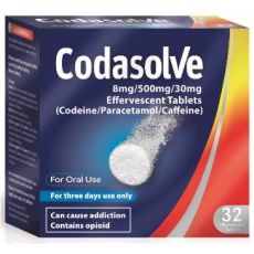 Codasolve 8mg/500mg/30mg Effervescent Tablets 32s