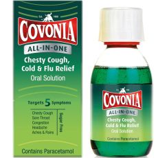 Covonia All-in-One Chesty Cough, Cold & Flu Relief Oral Solution 160ml