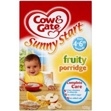 Cow & Gate Sunny Start Fruity Porridge 4-6months 6x125g