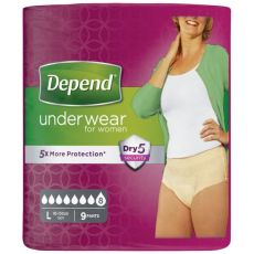 Depend Absorbent Underwear for Women Large 9s