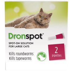 Dronspot 96mg/24mg Spot-on Solution for Large Cats 2s