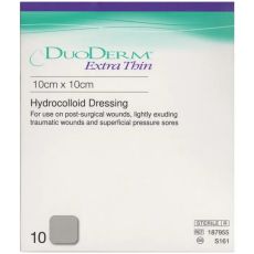 Duoderm Extra Thin Hydrocolloid Dressing 10cm x 10cm 10s (S161)