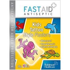 Fast Aid Antiseptic Kids Tattoo Style Plasters 15s