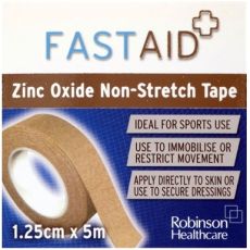 Fast Aid Zinc Oxide Non-Stretch Tape 1.25cm x 5m