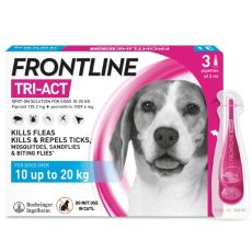 Frontline Tri-Act Spot On for Dogs 10-20kg - 3 Pipettes (Short Dated 01/2024)