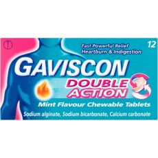 Gaviscon Double Action Mint Flavour Chewable Tablets (All Sizes)
