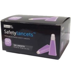 GlucoRx 30G Safety Lancets 100s