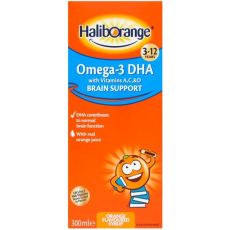 Haliborange Omega-3 DHA Brain Support Orange Flavoured Syrup 300ml