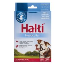 HALTI Black Headcollar for Dogs - Size 2