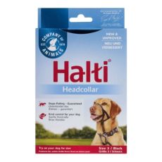 HALTI Black Headcollar for Dogs - Size 3