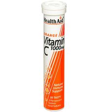 HealthAid Orange Vitamin C 1000mg Effervescent Tablets 20s