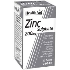 HealthAid Zinc Sulphate 200mg Tablets 90s