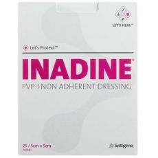 Inadine PVP-I Non-Adherent Dressing 5cm x 5cm 25s