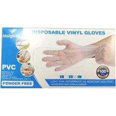Disposable Vinyl Powder Free Gloves 100s (Small/Medium/Large)