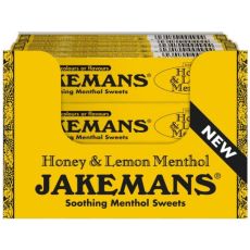 Jakemans Honey & Lemon Soothing Menthol Sweets Stick 20s