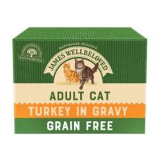 James Wellbeloved Adult Cat Wet Food 4x12x85g Pouches (Turkey)