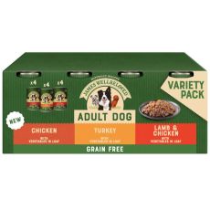 James Wellbeloved Adult Dog Grain Free Turkey, Lamb & Chicken in Loaf 12x400g