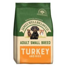 James Wellbeloved Adult Small Breed Dog Food (Turkey & Rice) various sizes
