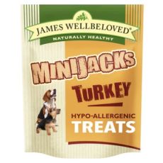 James Wellbeloved MiniJacks Dog Treats 10 x 90g (Turkey, Rice & Tomato)