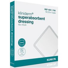 Kliniderm Superabsorbent Dressing 10cm x 10cm 10s (4051-1706)