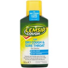 Lemsip Cough for Dry Cough & Sore Throat Oral Solution 180ml