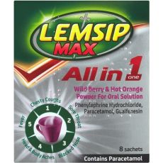 Lemsip Max All in One Wild Berry & Hot Orange Sachets 8s